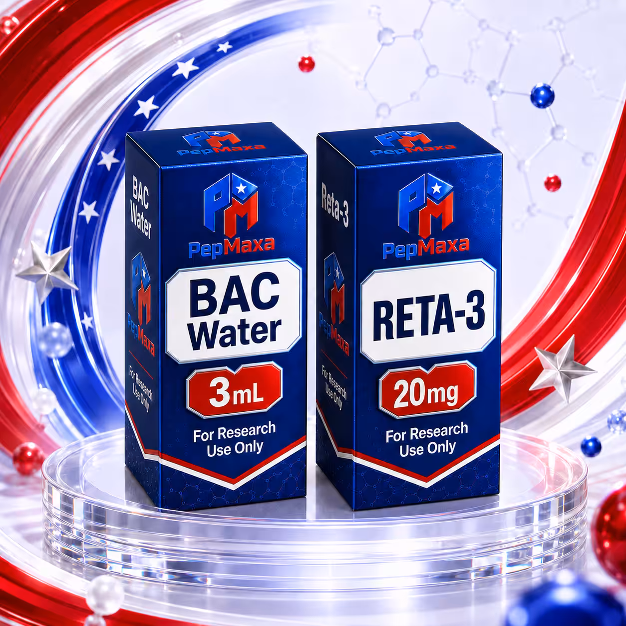 BAC-WATER-3mL-And-Reta-3-20mg-American
